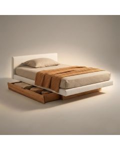 boxspring met lade van natuurlijke materialen