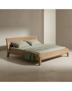 eikenhouten bed Beluga Bedaffair