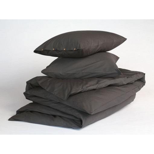 Dekbedovertrek Dark Grey Biologisch Percal Katoen 300 Tc Yumeko