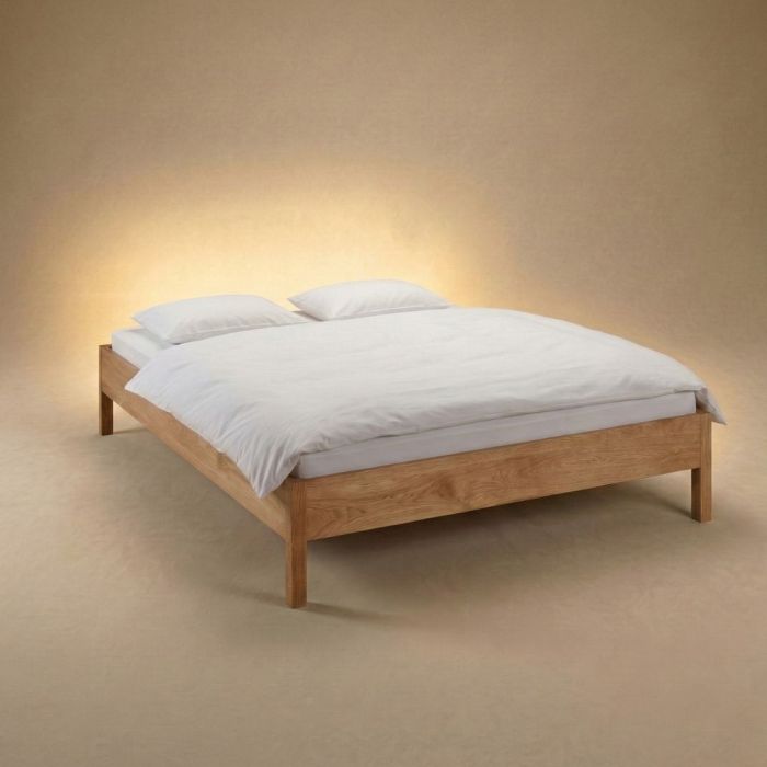 Massief Eikenhouten Bed Basic zonder hoofdbord - 140x200