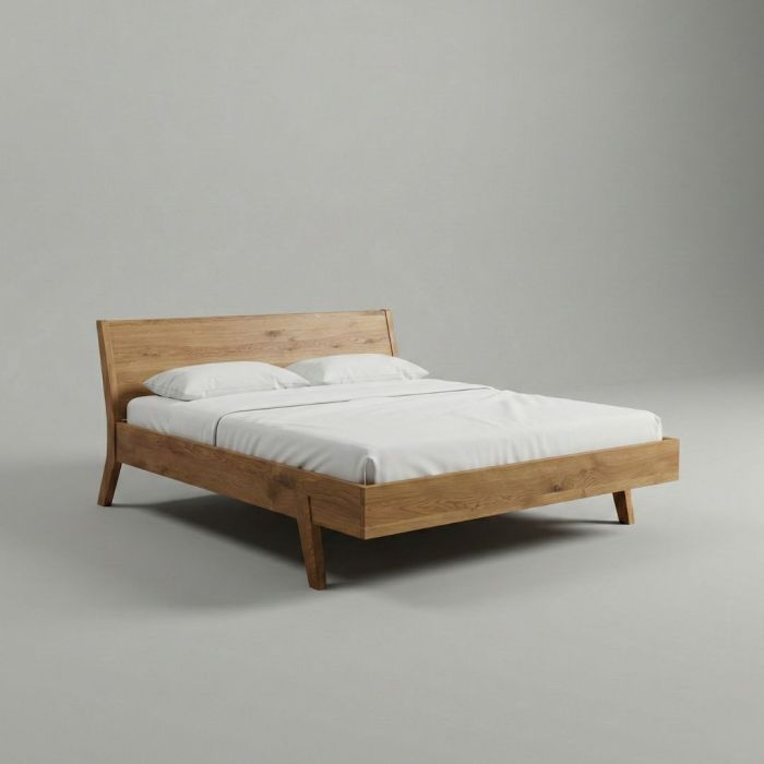 Massief wild eiken houten bed Toronto Bedaffair