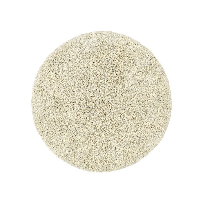 Rond vloerkleed hoogpolig biologisch katoen 90 cm Ø Bedaffair
