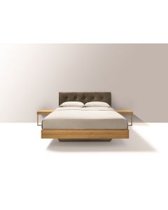 Team 8 zwevend design bed float met leren hoofdbord