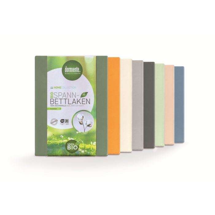 Dormiente Jersey Hoeslaken Extra Hoog - 100% Biologisch Katoen in groen, wit, grijs, donkergrijs, blauw
