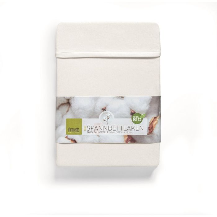 Hoeslaken dubbel jersey wit biologisch katoen