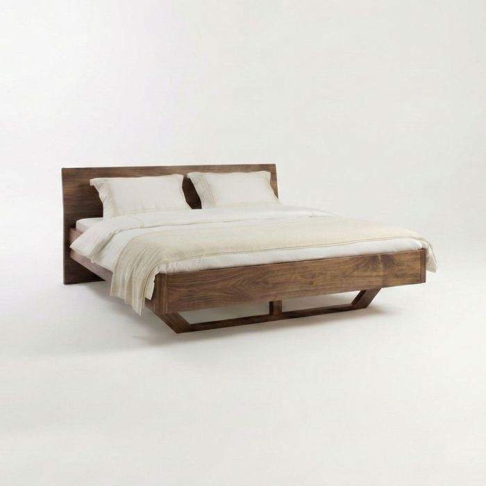 houten bed Amsterdam Bedaffair notenhout