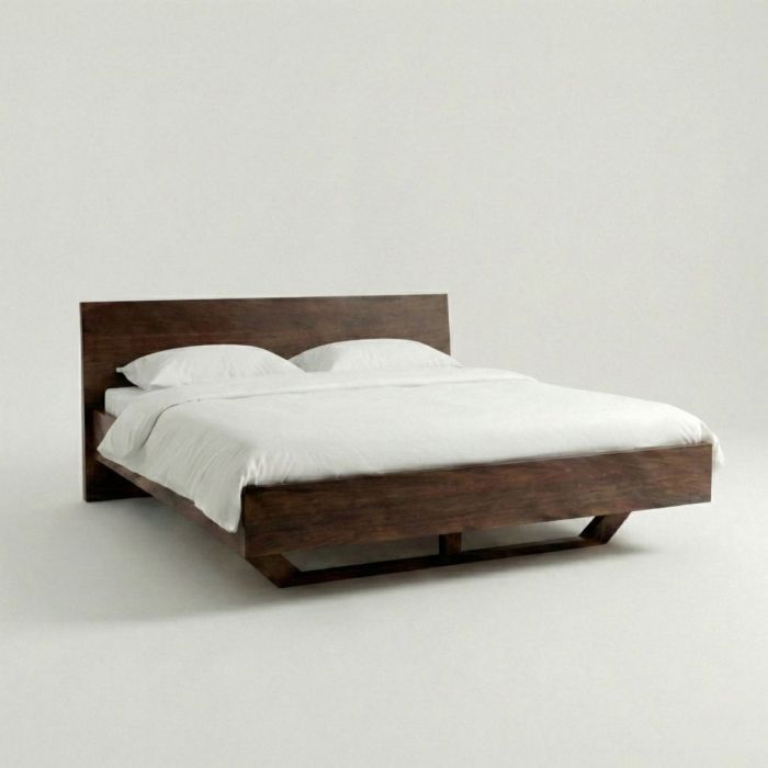 Houten bed Amsterdam Bedaffair notenhout