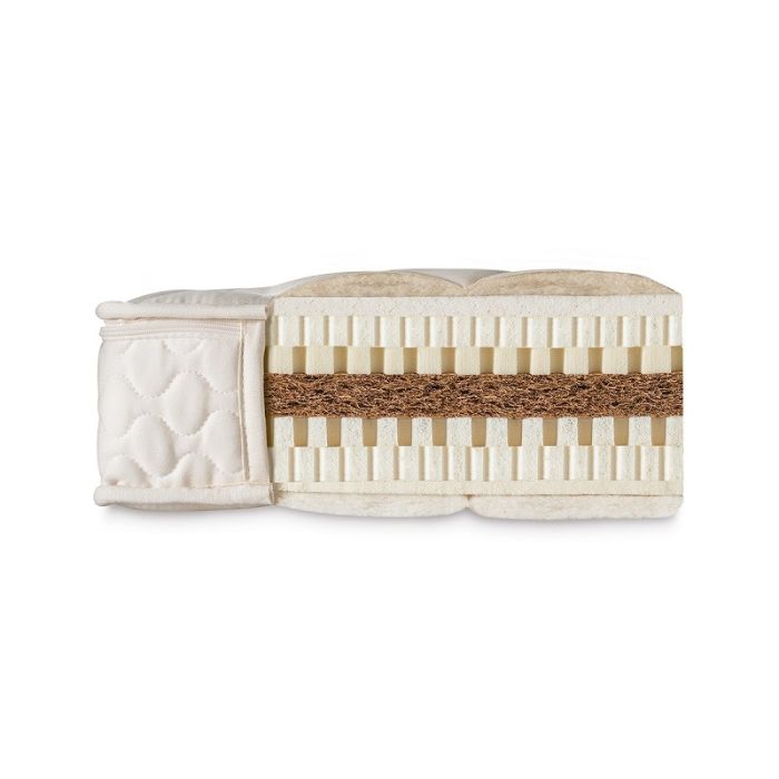 Kokos matras met latex, wol en katoen