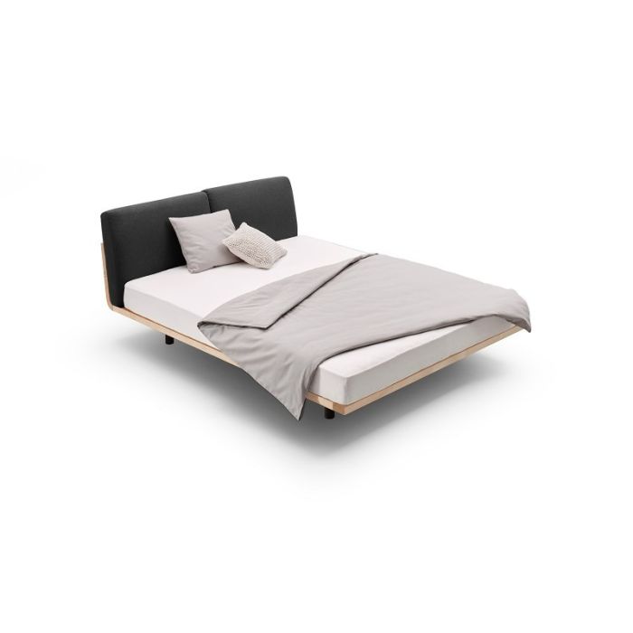 Massief houten design bed Swing esdoorn minimalistisch zwevend