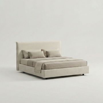 Eterna – Luxe Gestoffeerd Bed van Massief Hout & Gerecycled Katoen of Wol