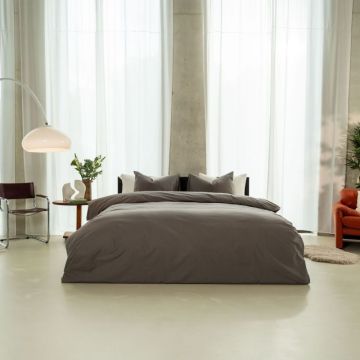 Sale Kayori perkal dekbedovertrek Shizu antraciet 240x220 cm