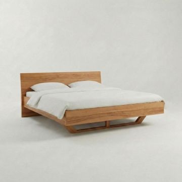 Zwevend houten bed Amsterdam Bedaffair