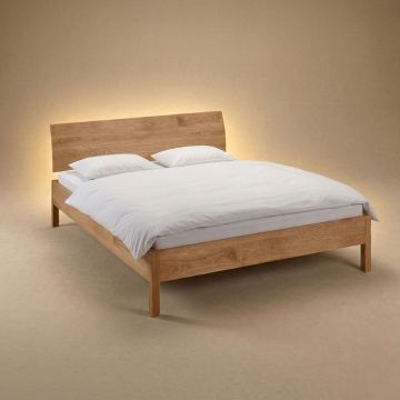Eiken bed Basic Holzmanufaktur: puur en minimalistisch massief hout-180x220
