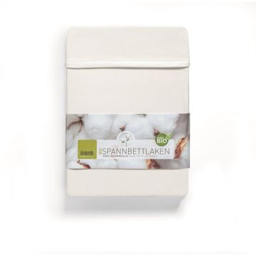 Hoeslaken dubbel jersey wit biologisch katoen