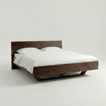 Houten bed Amsterdam Bedaffair notenhout