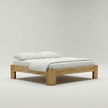 houten bed zonder hoofdbord Bedaffair