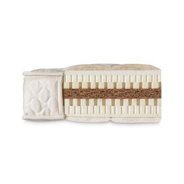 Kokos matras met latex, wol en katoen