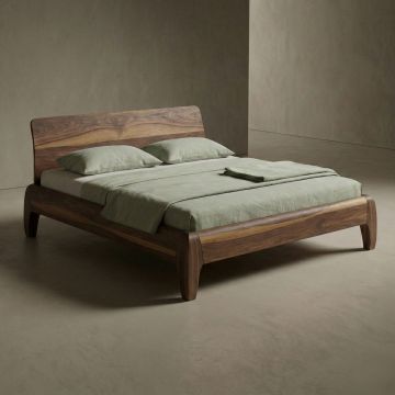 Massief houten bed GONDA Dormiente 140x200 Noten