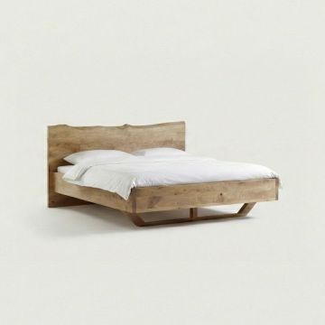 houten bed zwevend