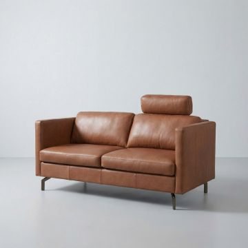 2-Zitsbank van natuurlijke materialen en eco leer SIRIO