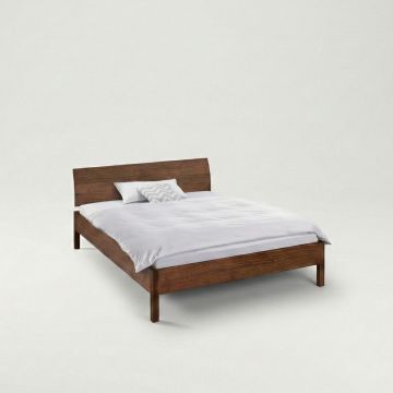Notenhouten bed Basic Holzmanufaktur