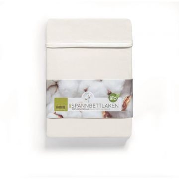 Hoeslaken jersey WIT biologisch katoen ecologisch Dormiente