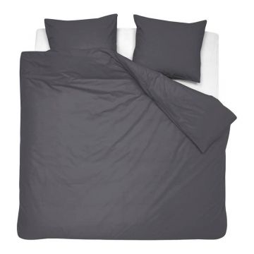 SALE Damai dekbedovertrek ANTRACIET 200x220 cm