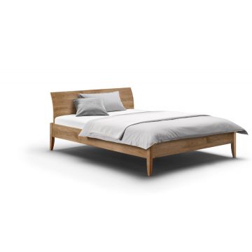 Sierlijk design bed SANJA BOW massief hout Holzmanufaktur-140x200-wild eiken