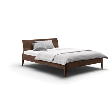 Sierlijk design bed SANJA BOW massief hout Holzmanufaktur-140x200-noten