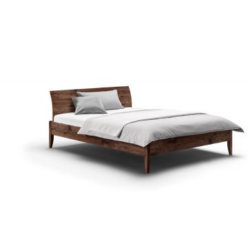Sierlijk design bed SANJA BOW massief hout Holzmanufaktur-160x200-wild noten