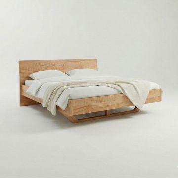 Zwevend houten bed Amsterdam Bedaffair
